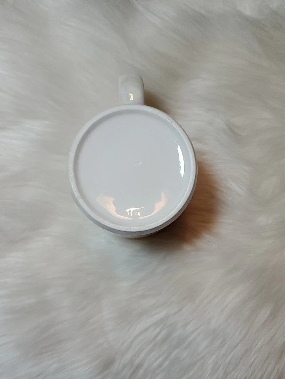 PINK Victoria's Secret Iridescent White Logo Huge Mug